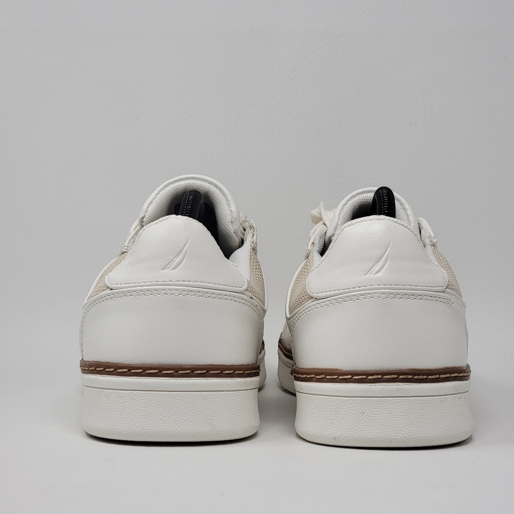 Nautica Turvo Mens Sneakers Size 11 Cream Ivory Lace Up Casual Comfort Shoes New - Picture 6 of 9